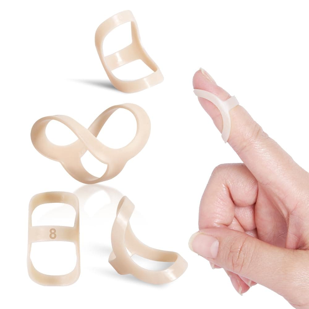 Oval Finger Splint 6 pcs, Finger Splints for Arthritis, Mallet Finger, Trigger Finger Splint, hypermobility(EDS) finger For Thumb/Middle,/Index/Pinky or Ring Finger (size 5,6 each 3pcs)