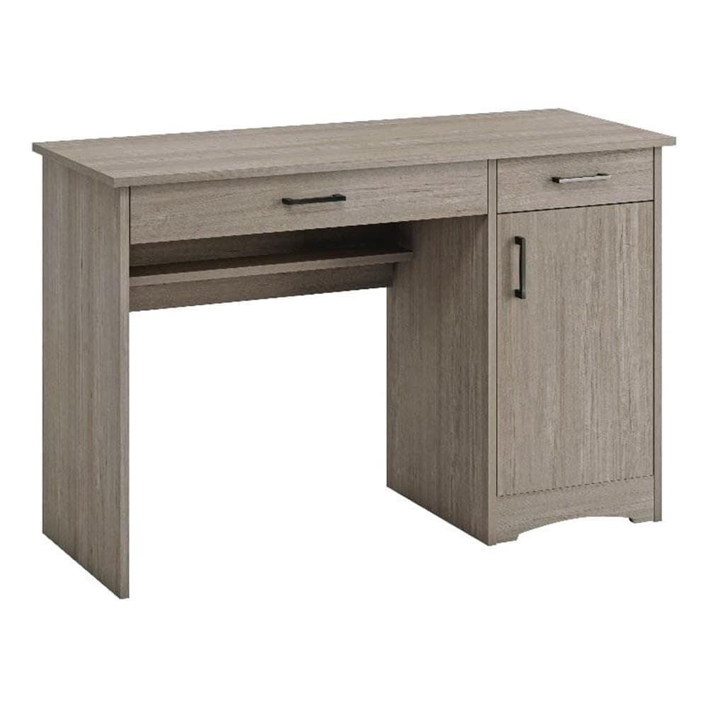 SauderBeginnings Computer Desk with Drawers, Large Surface and Storage, Home Office Desk - Silver Sycamore Finish
