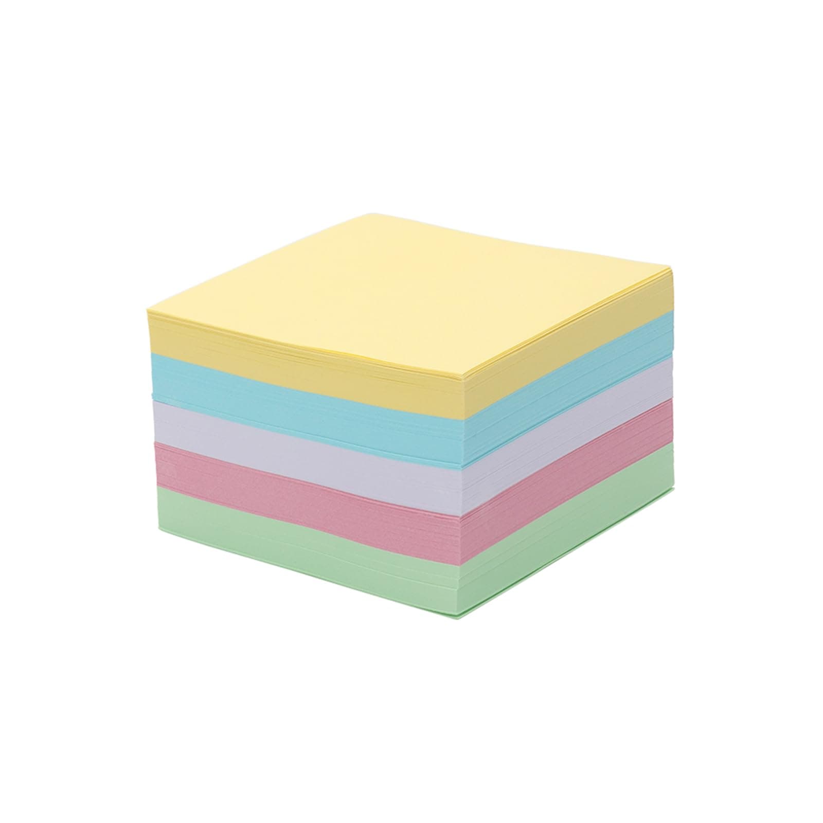 500 Sheets Non-Sticky Notes 3x3 Blank Note Cube Colorful Memo Cube Refill Memo Sheets Office Non Sticky Memo Scratch Pad Cubes Organizerd for Taking Notes