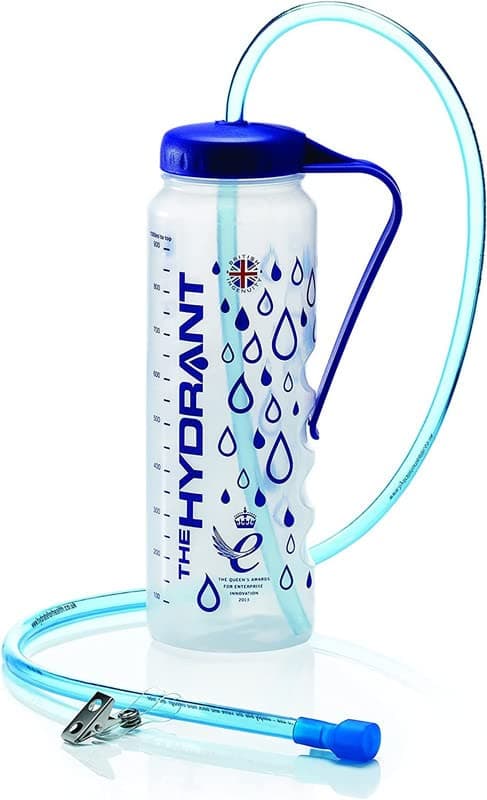 The Hydrant: Solving the Problem of Reaching, Lifting or Holding Drinks. Independent Access to Fluids - Unique & Ingenious Long Straw Water Bottle for the Elderly, Vulnerable and Disabled - 1 Litre