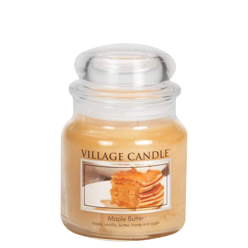 Maple Butter 16 oz Glass Jar Scented Candle, Notes of Maple, Vanilla, Butter, Honey, Sugar, Featuring Dual Wick, Medium