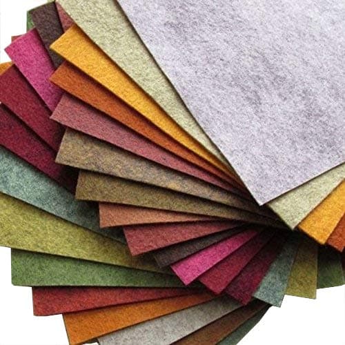 OTR Felt 21 Felt Sheets - 6X12 Fall Colors Collection - Made in USA - Merino Wool Blend Felt