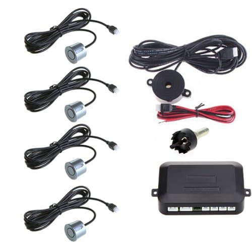 Generic Replacement 4 Parking Sensors Car Reverse Backup Ultrasonic Radar System (silver)