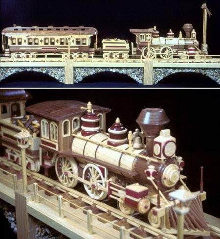 A Woodworking Scroll Saw Patterns and Instructions Plan to Build Your Own Iron Horse Train Model 48 Inches Long!