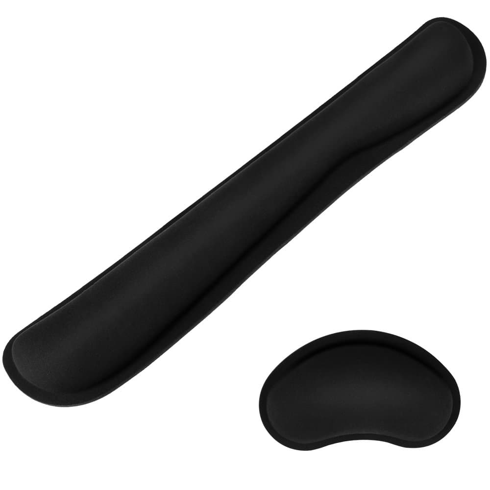 Memory Foam Keyboard and Mouse Wrist Rest, Lightweight Support Pad for Easy Typing&Pain Relief, Durable&Comfortable Wrist Cushion Fit for Office, Computer and Home