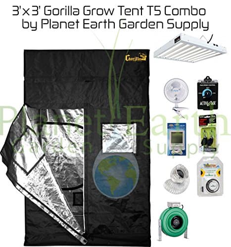 3' x 3' Gorilla Grow Tent Kit T5 Combo Package #2