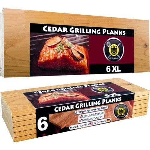 6 XL FULL LENGTH Cedar Grilling Planks – 6 Pack
