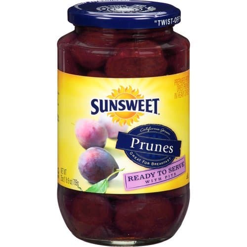 Sunsweet Ready to Serve Cooked Prunes 25oz Jar (Pack of 4)