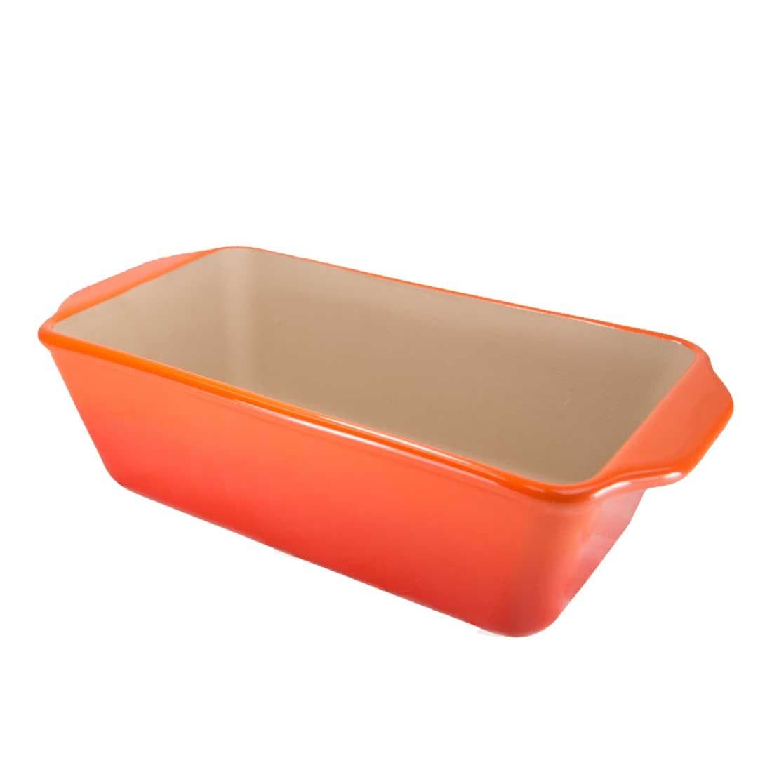 American Bakeware Loaf Pan (Sunset Orange) - Non Stick Ceramic Stoneware - Heat Resistant to 400 °F - No Metals other Harmful Materials - Safe for Ovens, Microwaves, Dishwasher - Made in the USA