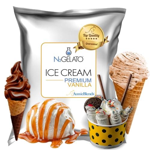 Premium Vanilla Ice Cream Mix For Soft Serve, Rolled Ice Cream, Gelato, Liquid Nitrogen, 1-Pack, Imported
