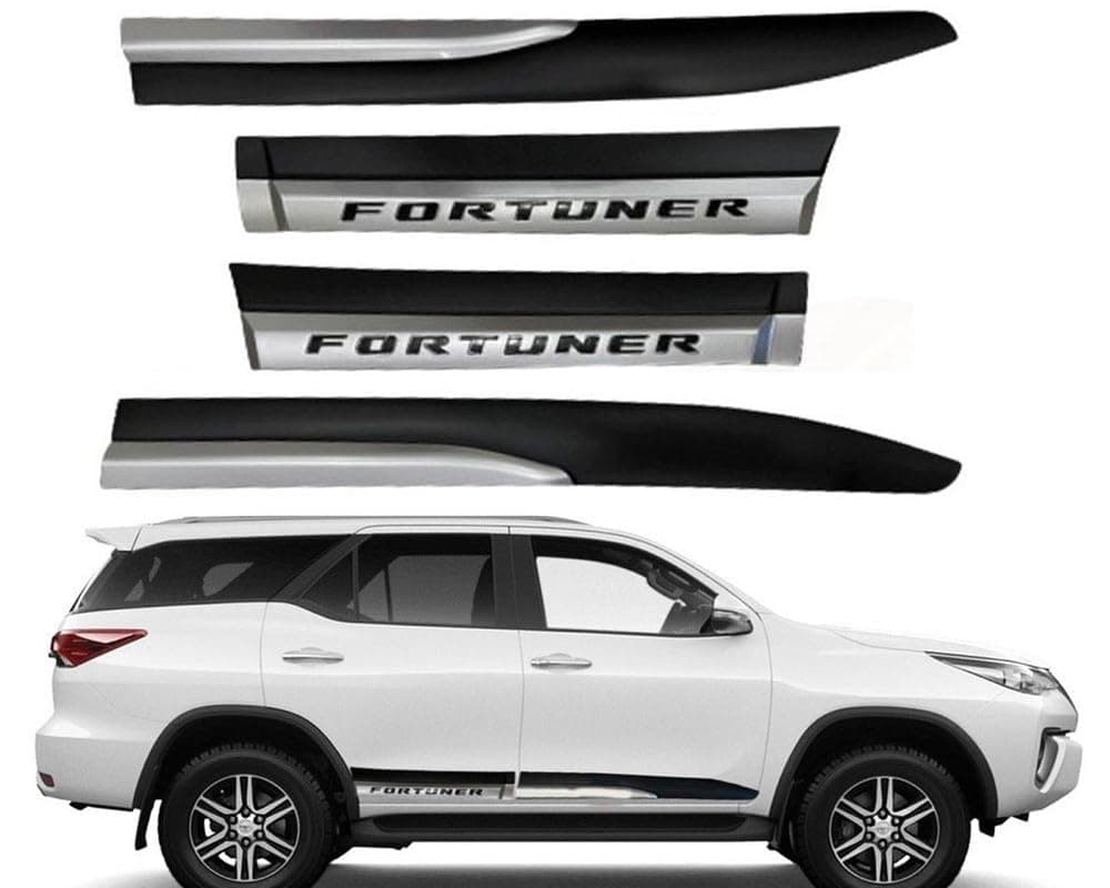 Plastic Car Door Side Cladding Moulding Compatible for Fortuner Set of 4 Pieces