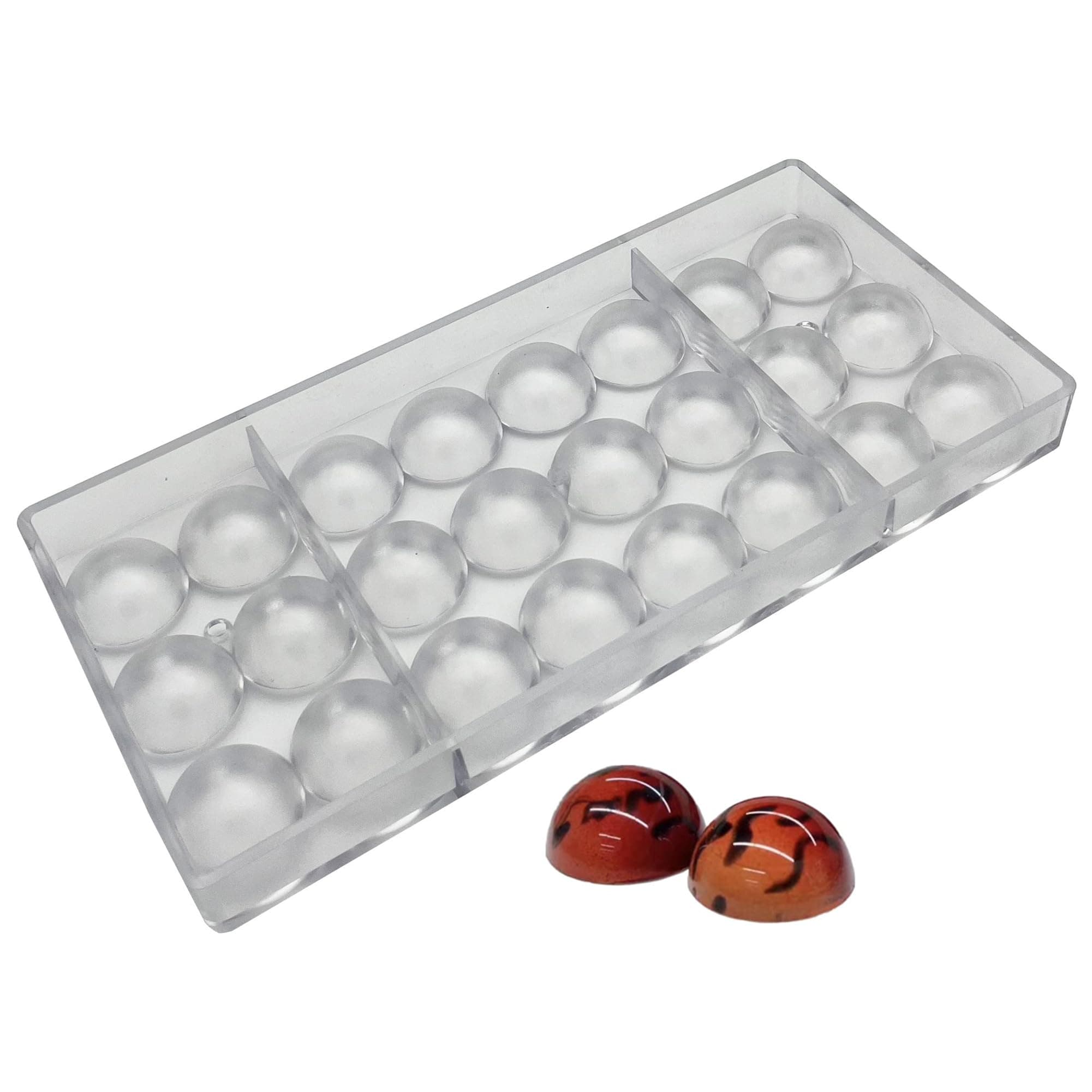Goldbaking Semi-Sphere Chocolate Mold PC Polycarbonate Hemisphere Chocolate Mold (s 1.2")