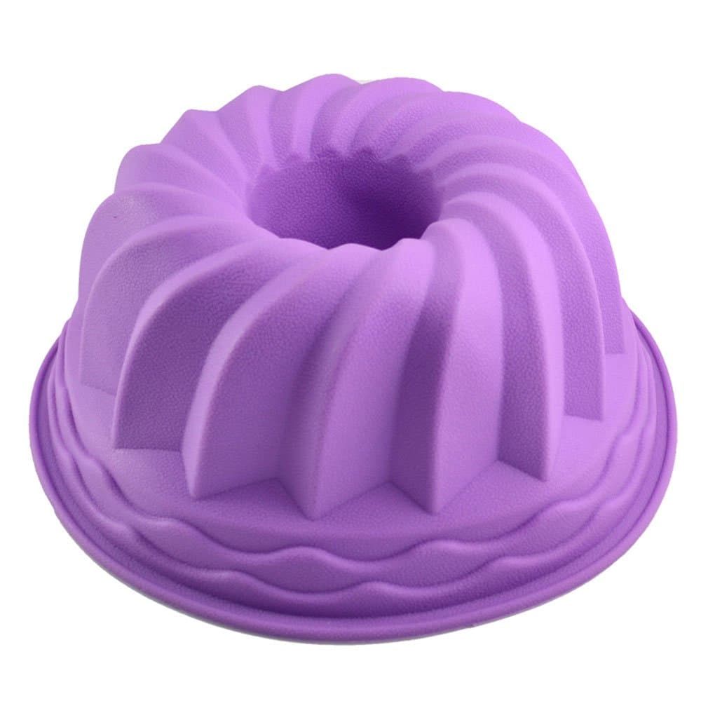 Large Swirl Kougolf Cake Bread Pastry Silicone Mold Pan Bakeware DIY Mould