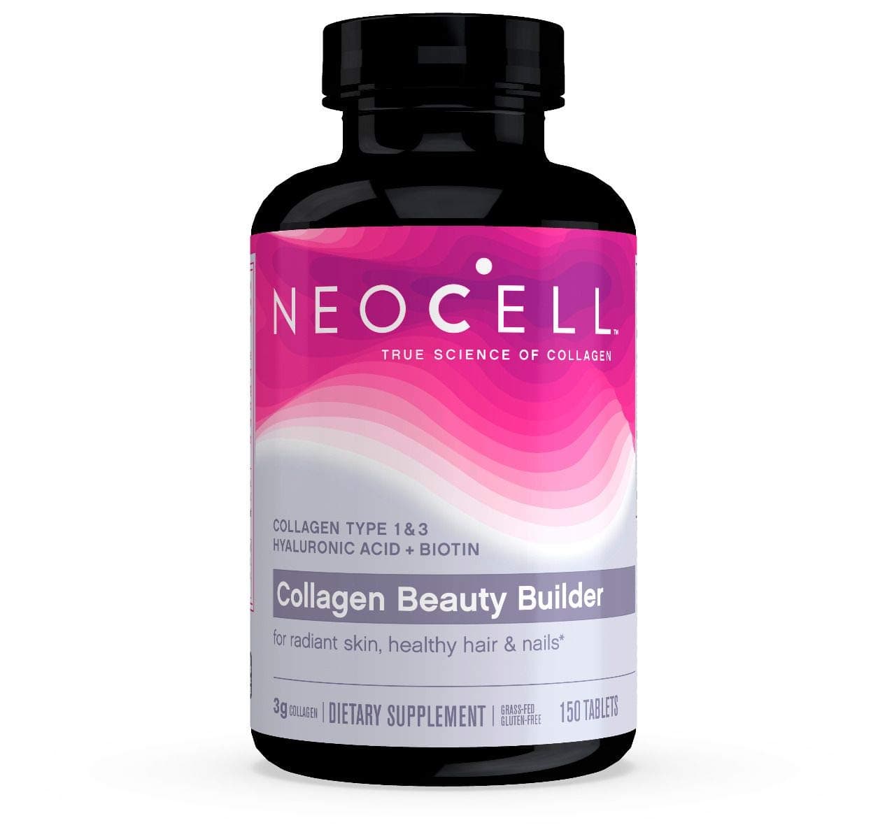 NeoCell - Collagen Beauty Builder - BioActive Collagen Type 1&3 + Alpha Lipoic Acid and Biotin Promotes Radiant and Hydrated Skin, Strong Nails; Non-GMO and Gluten-Free; 150 Tablets