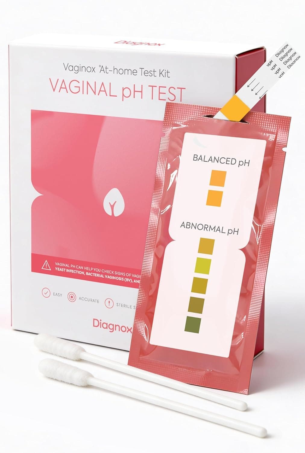 Vaginal pH Test Kit - Yeast Infection Test & BV Test Strips for Women - Clinical Grade, Accurate and Quick Results in 30 Seconds - 10 Self Tests