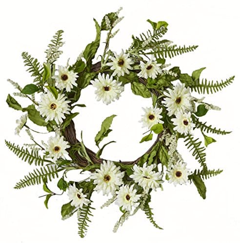 Worth Imports 22" White Daisy Wreath