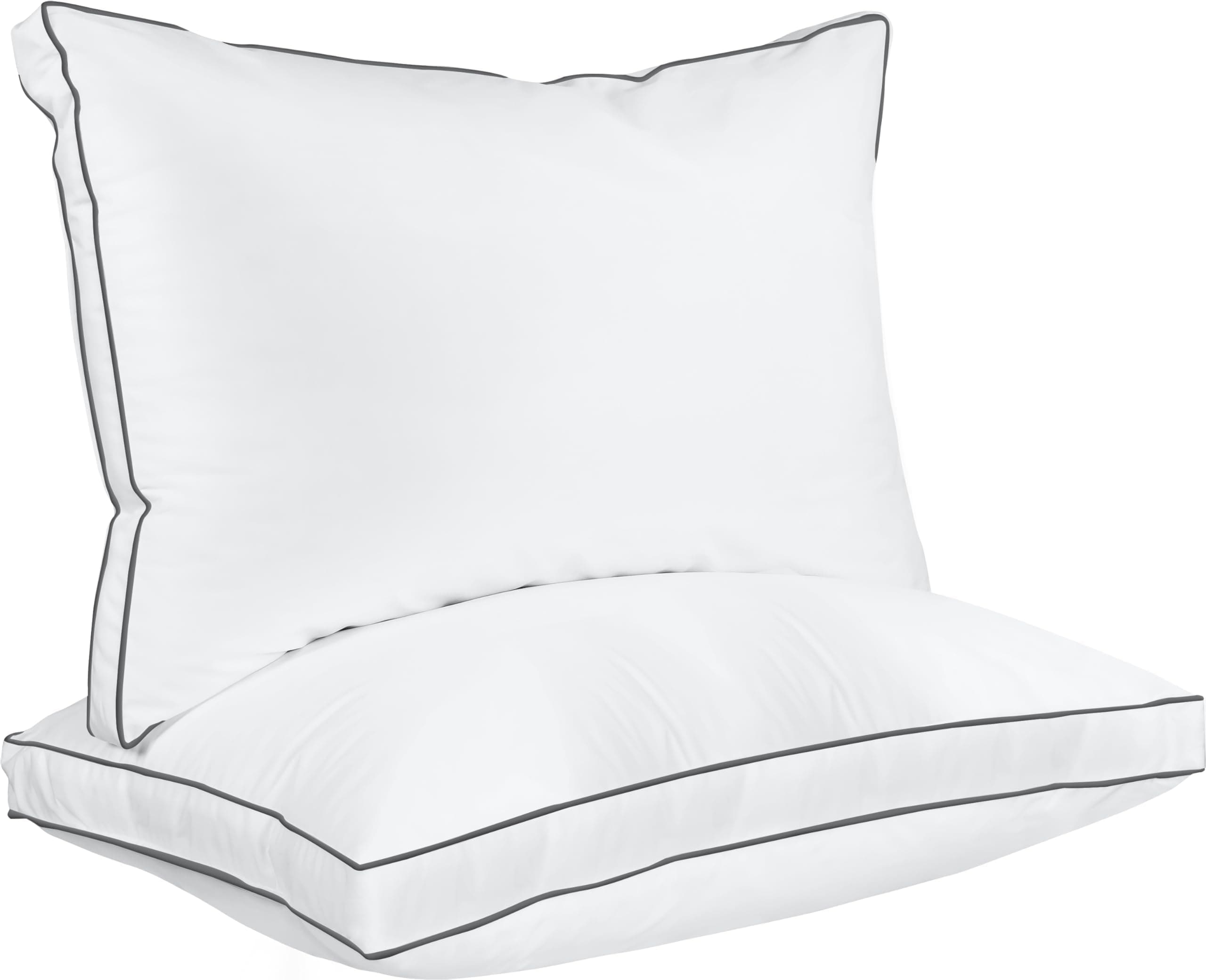 Utopia Bedding Bed Pillows for Sleeping, 2 Pack, Hotel Quality Pillows for Side, Back and Stomach Sleepers (King, Pack of 2, Gray)