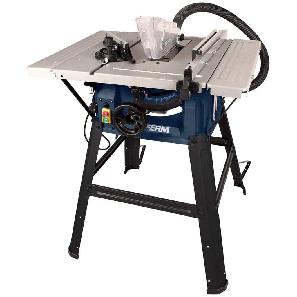 FERM Table Saw 1500W - 210mm (T24) - Height and Angle Adjustable Saw Blade - incl. TCT T24 210mm Saw Blade