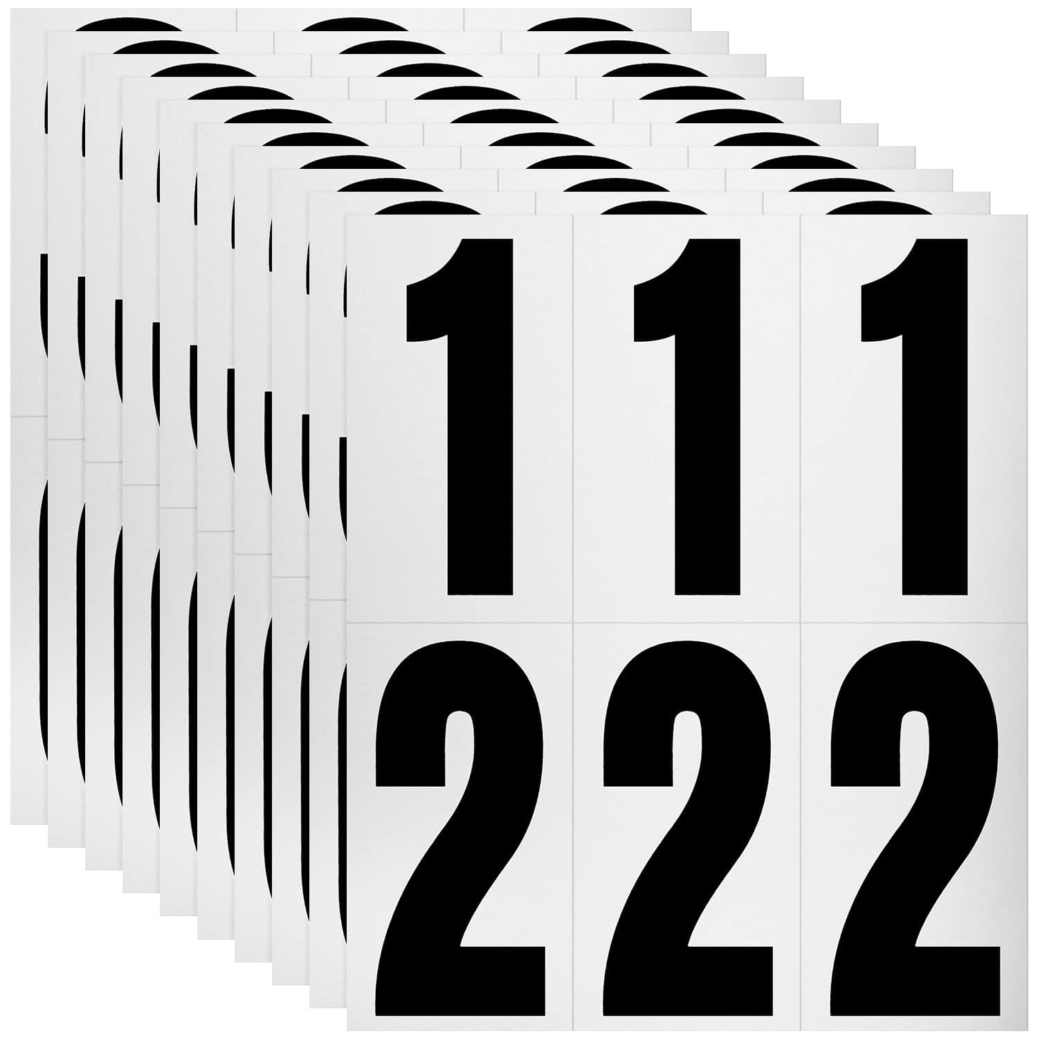 2 PACK,120 Numbers, Reflective Adhesive Mailbox Number Pack, 3", Waterproof Number Stickers for Signs, Door, Cars, Trucks, Home, Business, Address Number