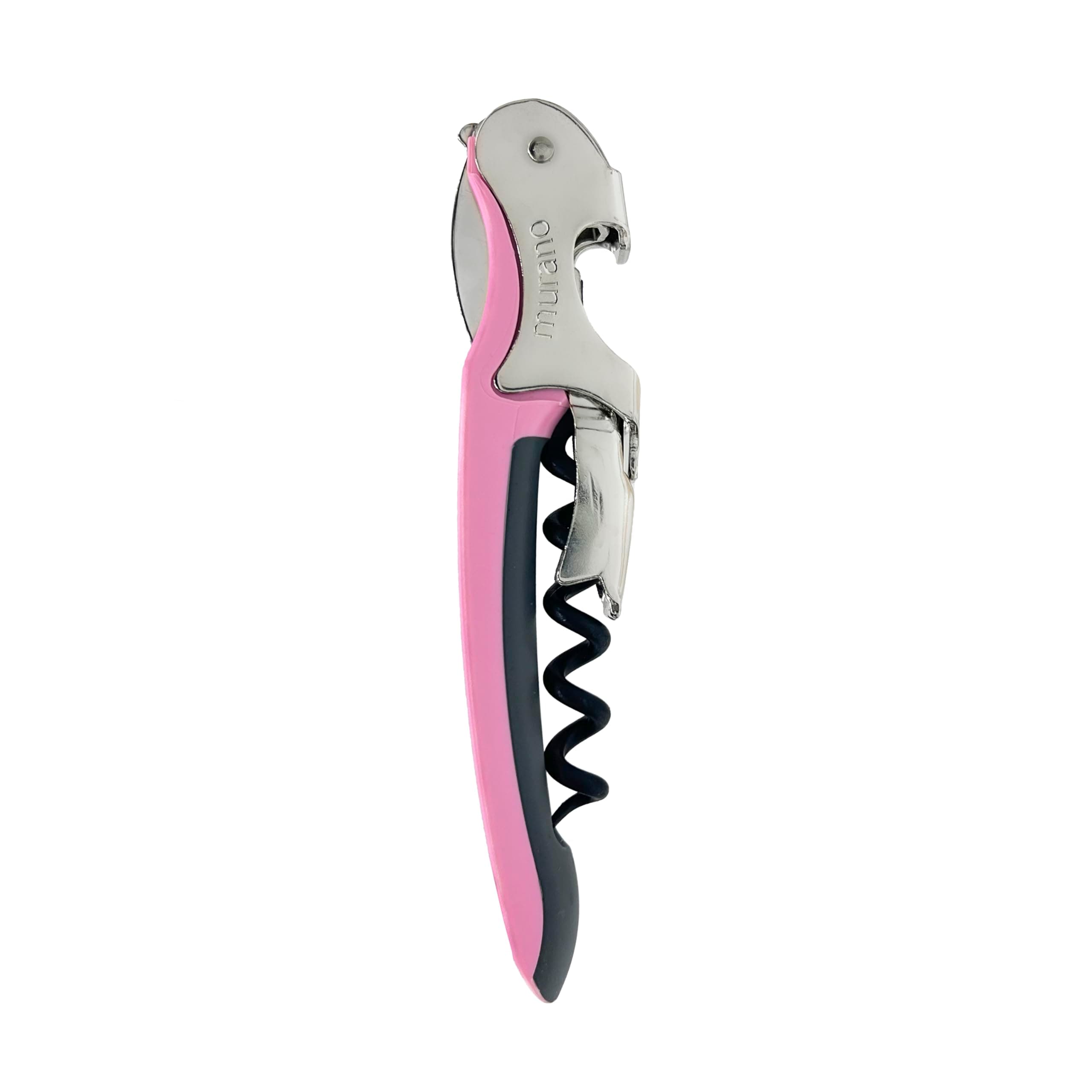 Franmara Soft-Touch Murano Two-Step Waiter Corkscrew with Nonstick Spiral (Pink)
