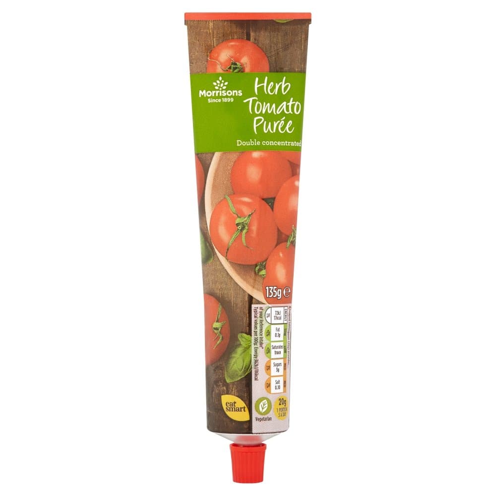 Morrisons Tomato Puree with Basil, 135 g