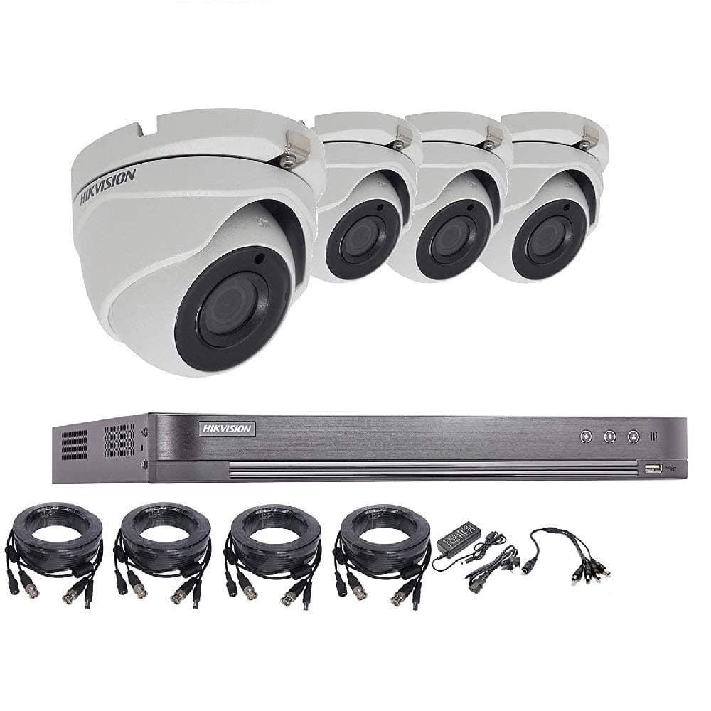 HIKVISION 5MP CCTV SECURITY SYSTEM 4K DVR 4CH 1TB H.265+ HIK 5 MP CAMERA OUTDOOR NIGHT VISION KIT UK SELLER DS-7204HUHI-K1