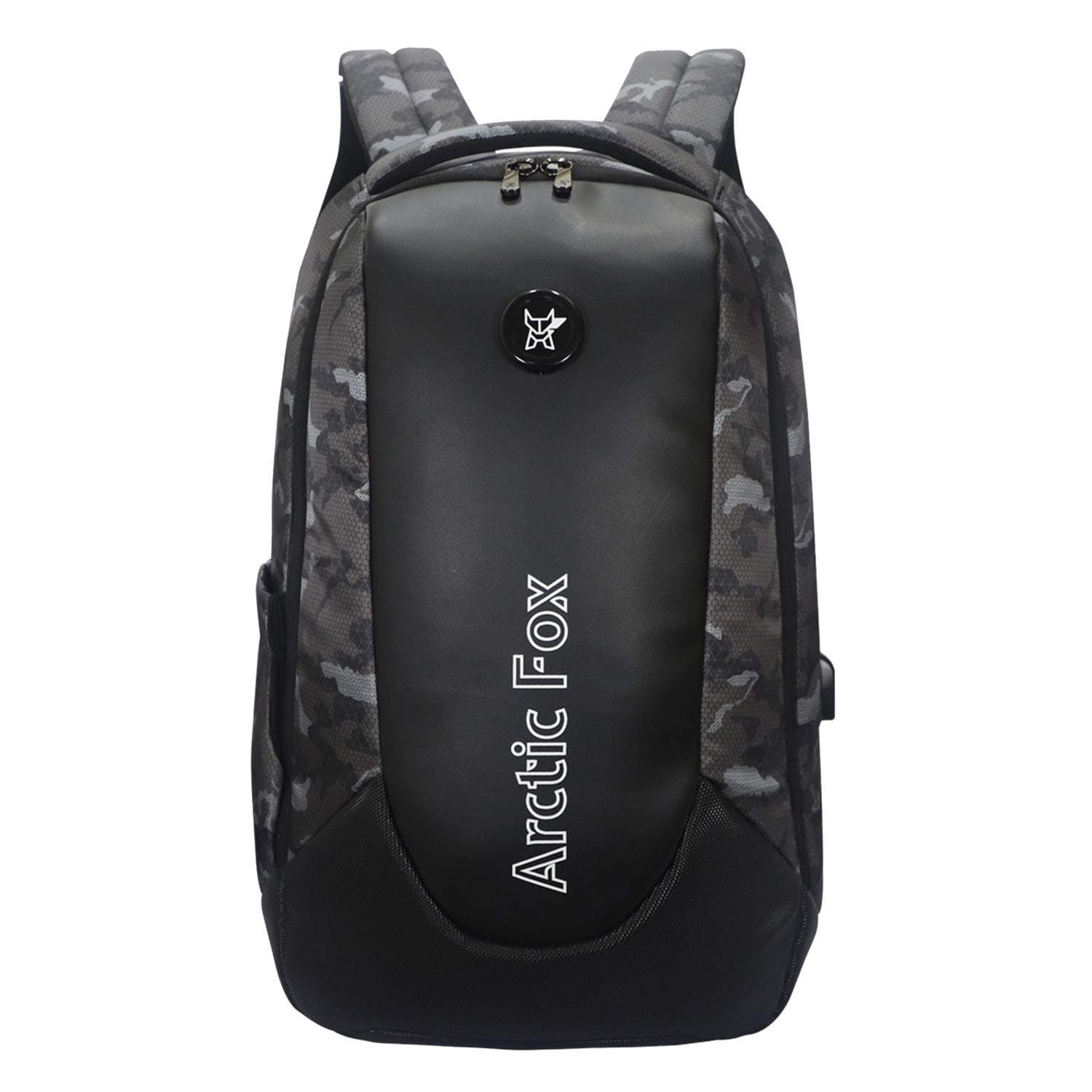 Arctic Fox Alarm Zipper System | Anti-Theft Backpack with USB Charging Port | 15.5 Inch Laptop Bag (Camo Black)
