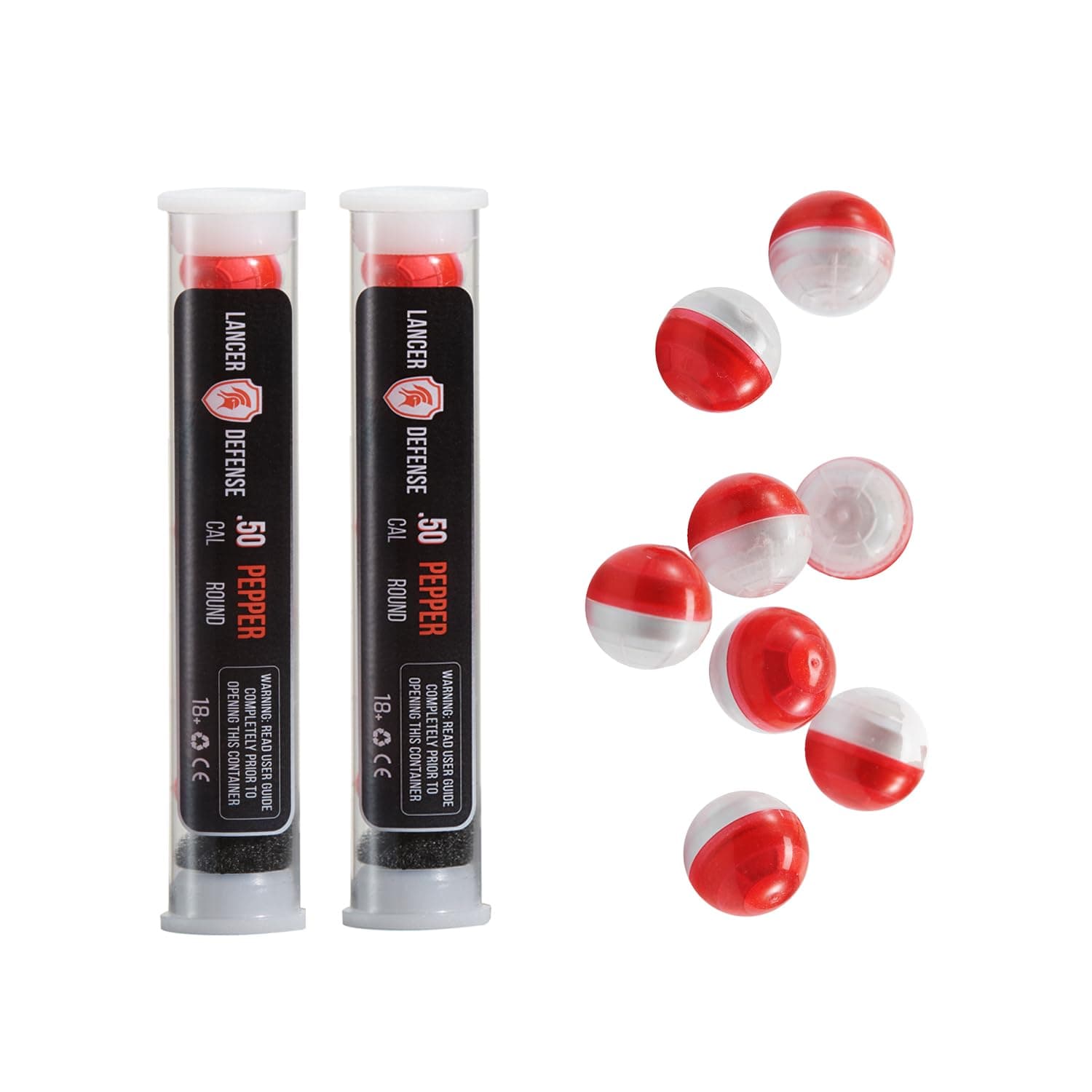 Lancer Defense .50 Cal Pepper Projectile Pepper Round (Pack of Two)