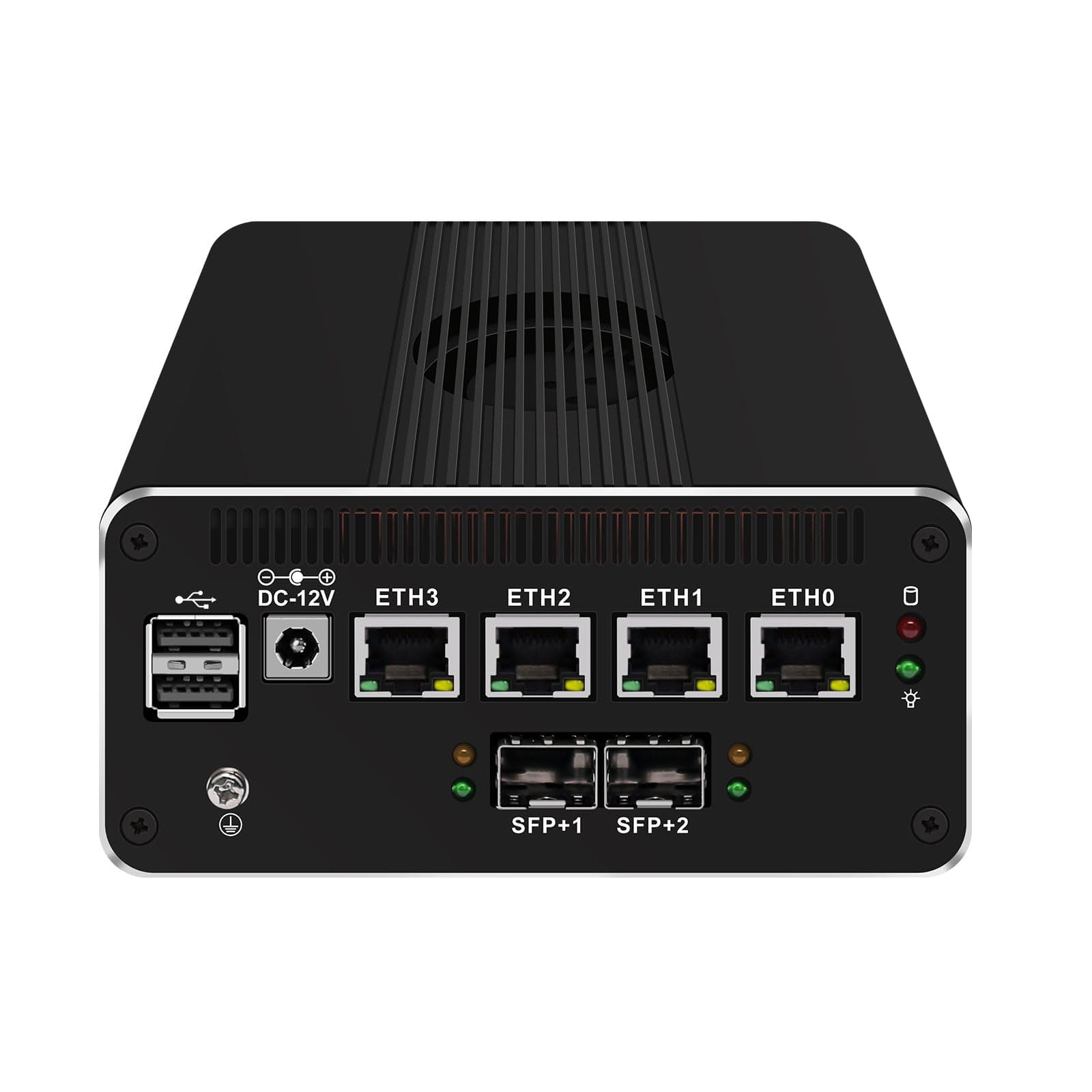 Micro Firewall Appliance 10GbE Mini PC with SFP+, Intel Alder Lake N100 (4C/4T) 4xIntel I226-V 2.5GbE 2*Intel 82599ES 10GbE Firewall LTE Router Support AES-NI 8GB DDR5 128GB NVMe SSD