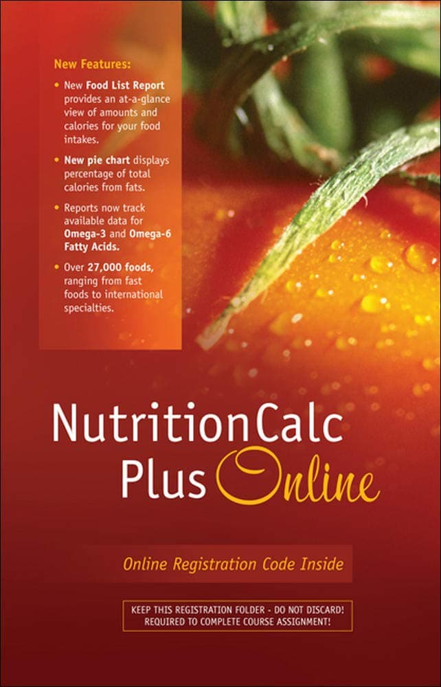 NutritionCalc Plus Student Access Card 5.0 1st Edition