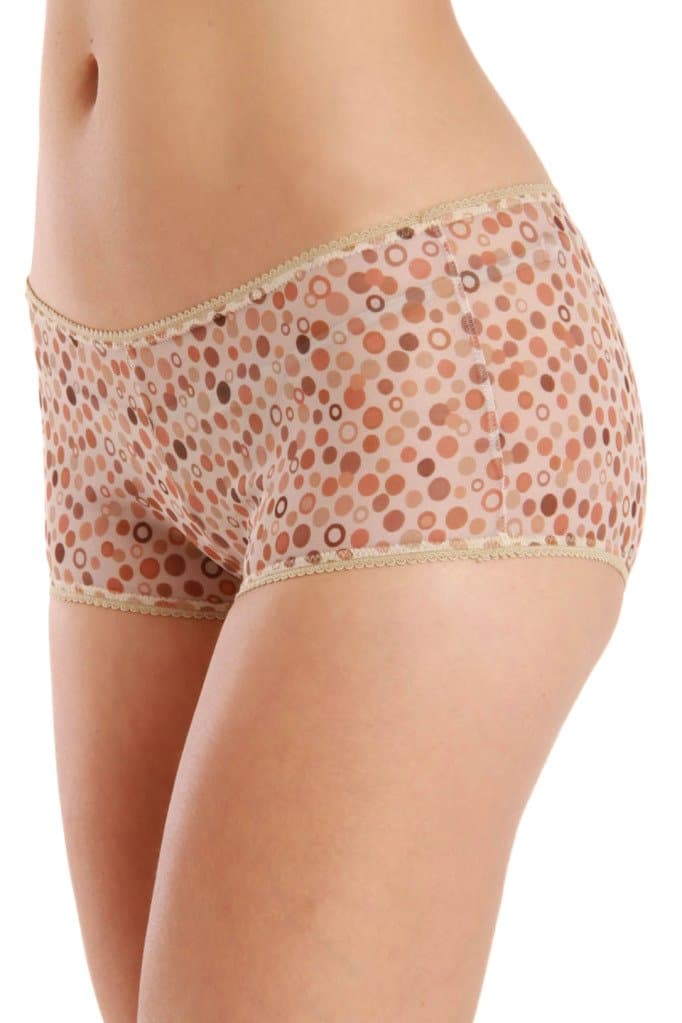 Underglam Sheer with Beige Dots Boy Short S