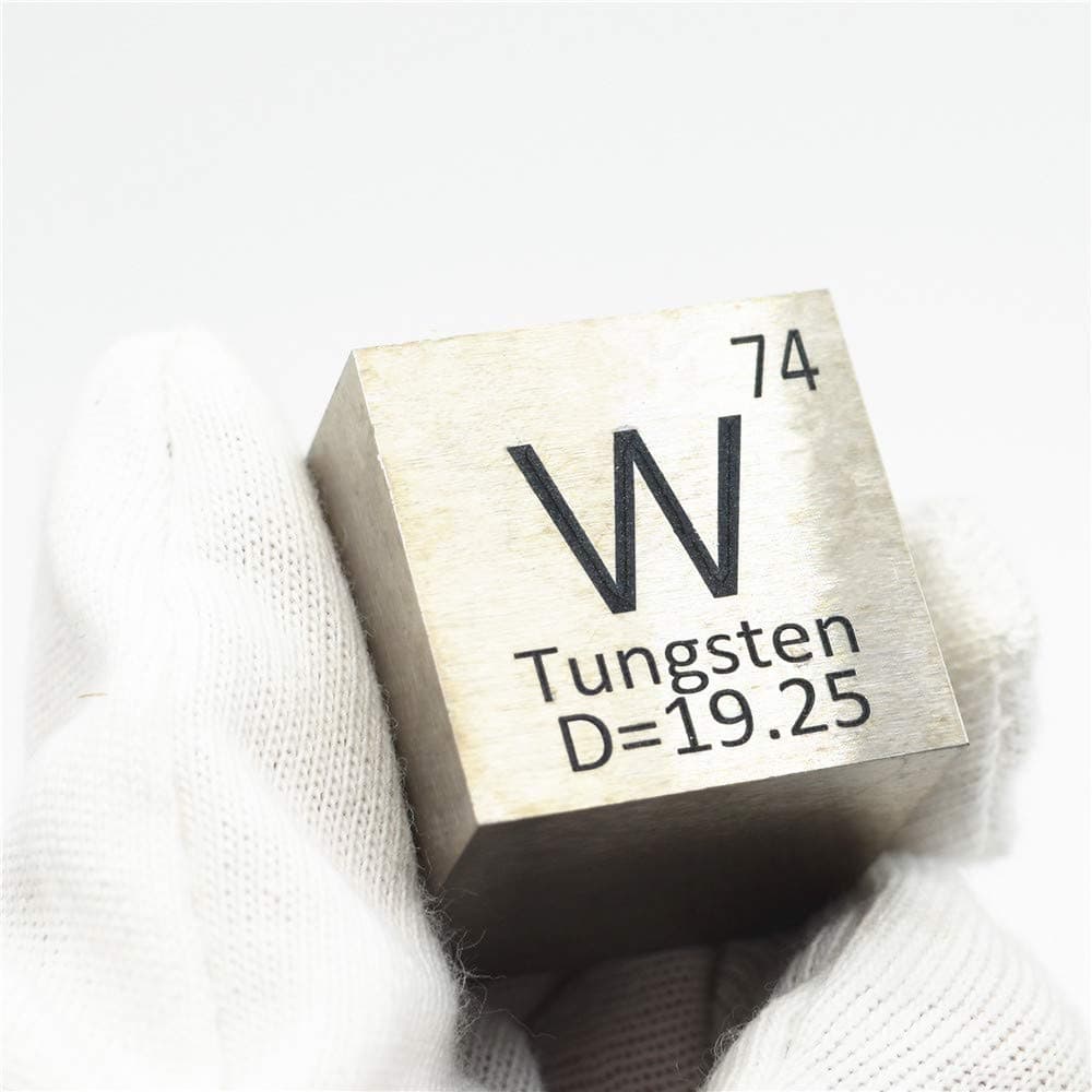 Tungsten Cube 25.4mm Pure W Block 4 Inch for Element Collection Lab Experiment Material Hobbies Simple Substance Block Display DIY