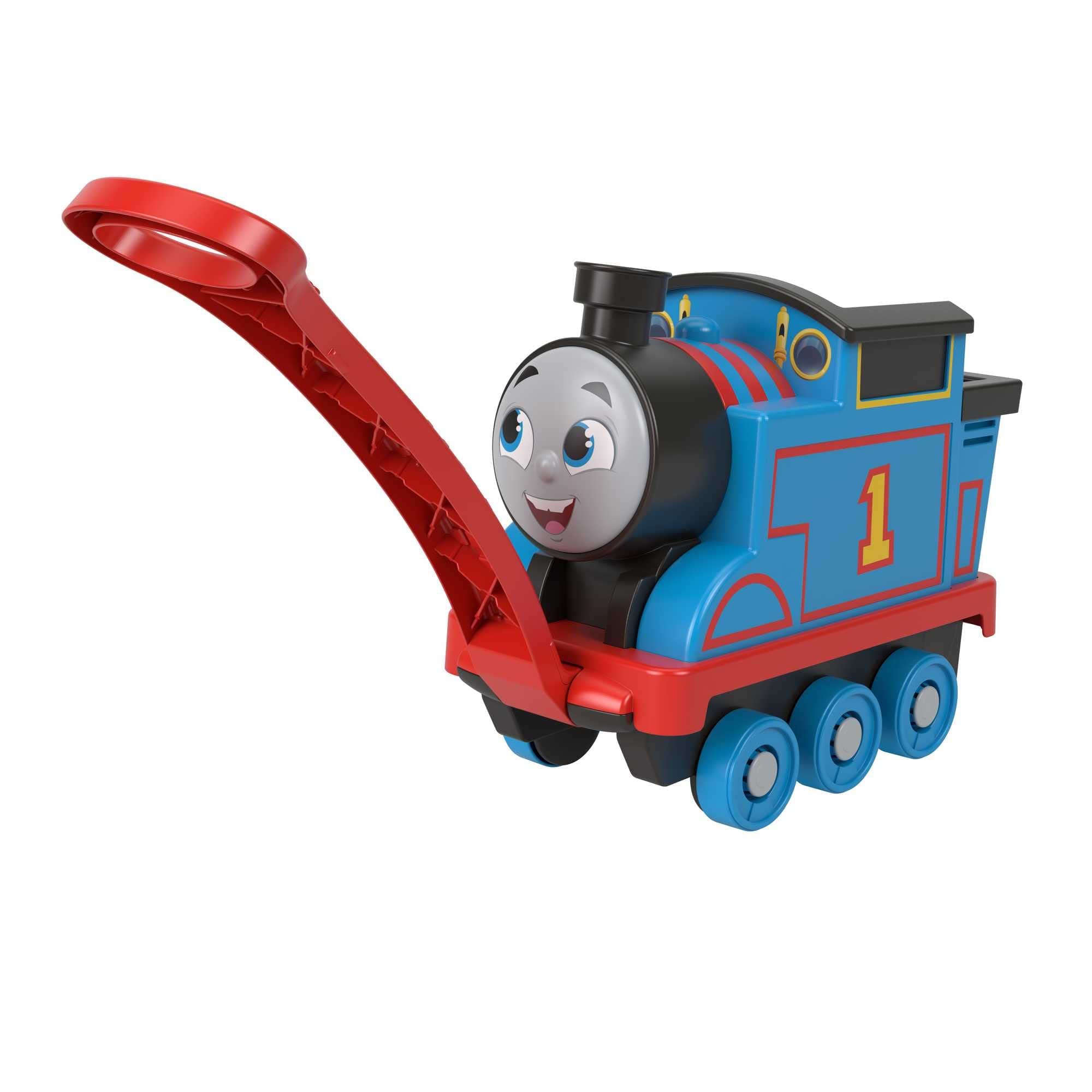 Thomas & Friends Biggest Friend Thomas pull-along toy train engine with storage for preschool kids ages 2 years and older, HHN32