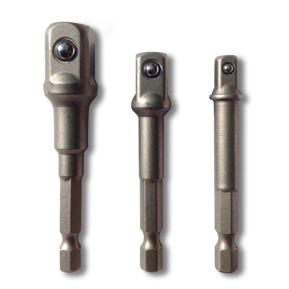 3pc Drill Socket Adapter Set * * Transform Ordinary Power Drills Into Lightning Fast Driver Extension Sockets - Our Socket Converter Bits Fit All Cordless & Impact Power Drills Easily. Finish