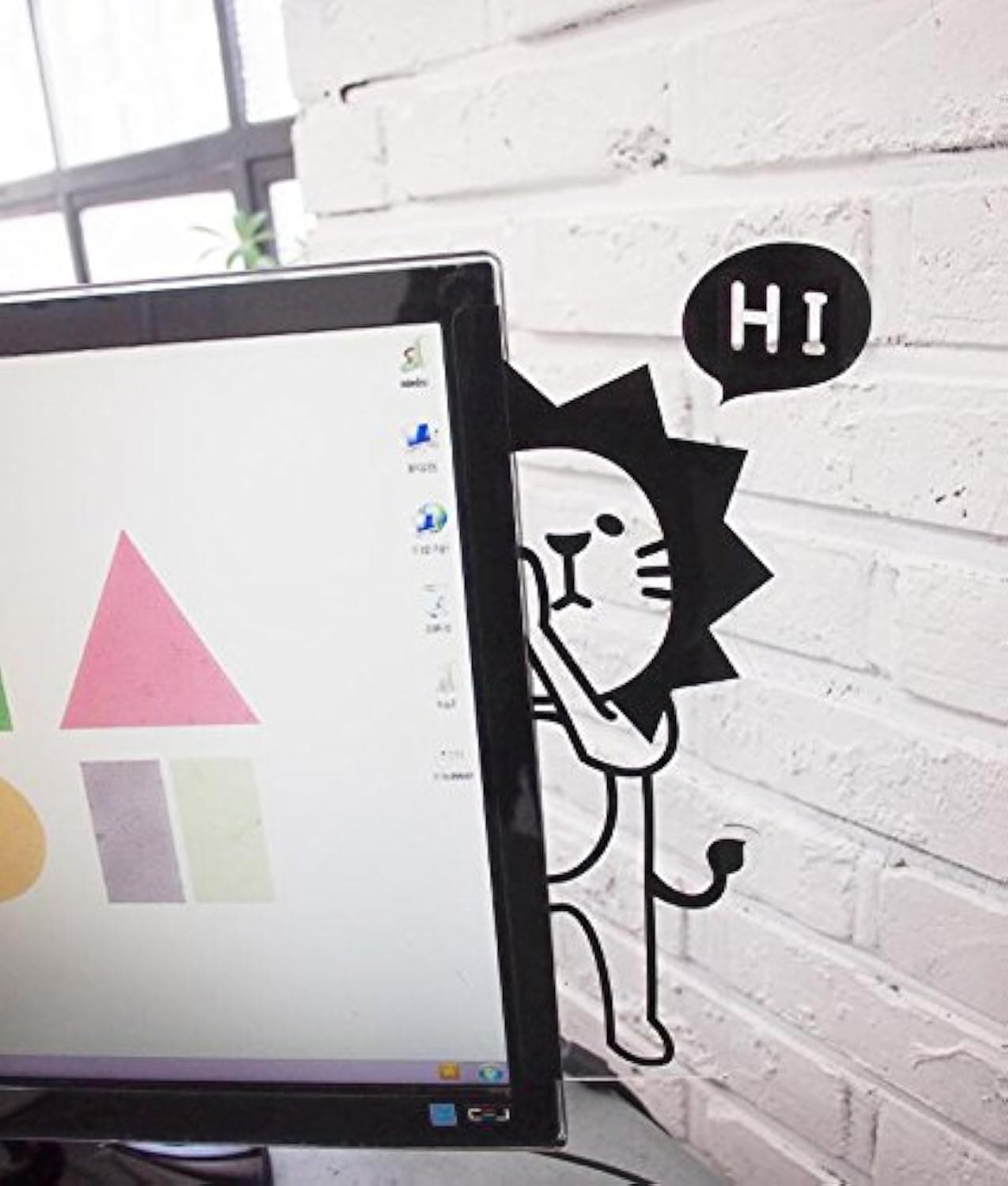 Notes Holder and Reminder Memo Board for Right Computer Monitors Screen Acrylic Message Boards Memo Pads (LION)