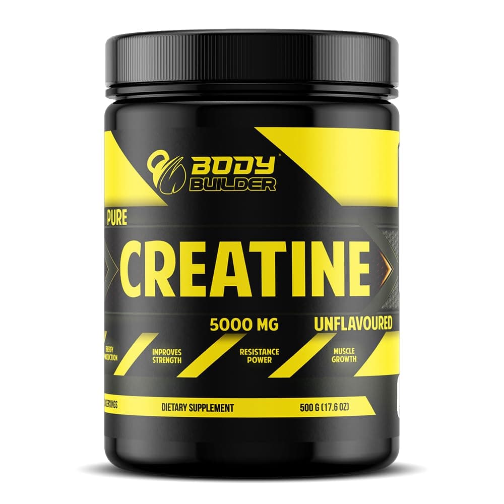 Body Builder creatine monohydrate powder - Creatine Monohydrate 5000 MG - 100% Pure and High-Potency Supplement for Improved Strength, Endurance, and Muscle Growth (100 Servings, Unflavored)