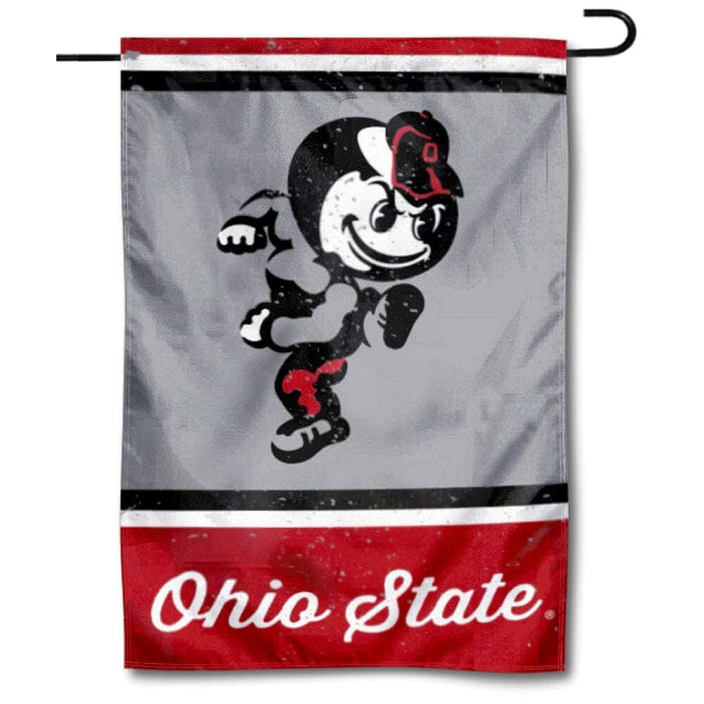 Ohio State Buckeyes Vintage Retro Throwback Garden Flag