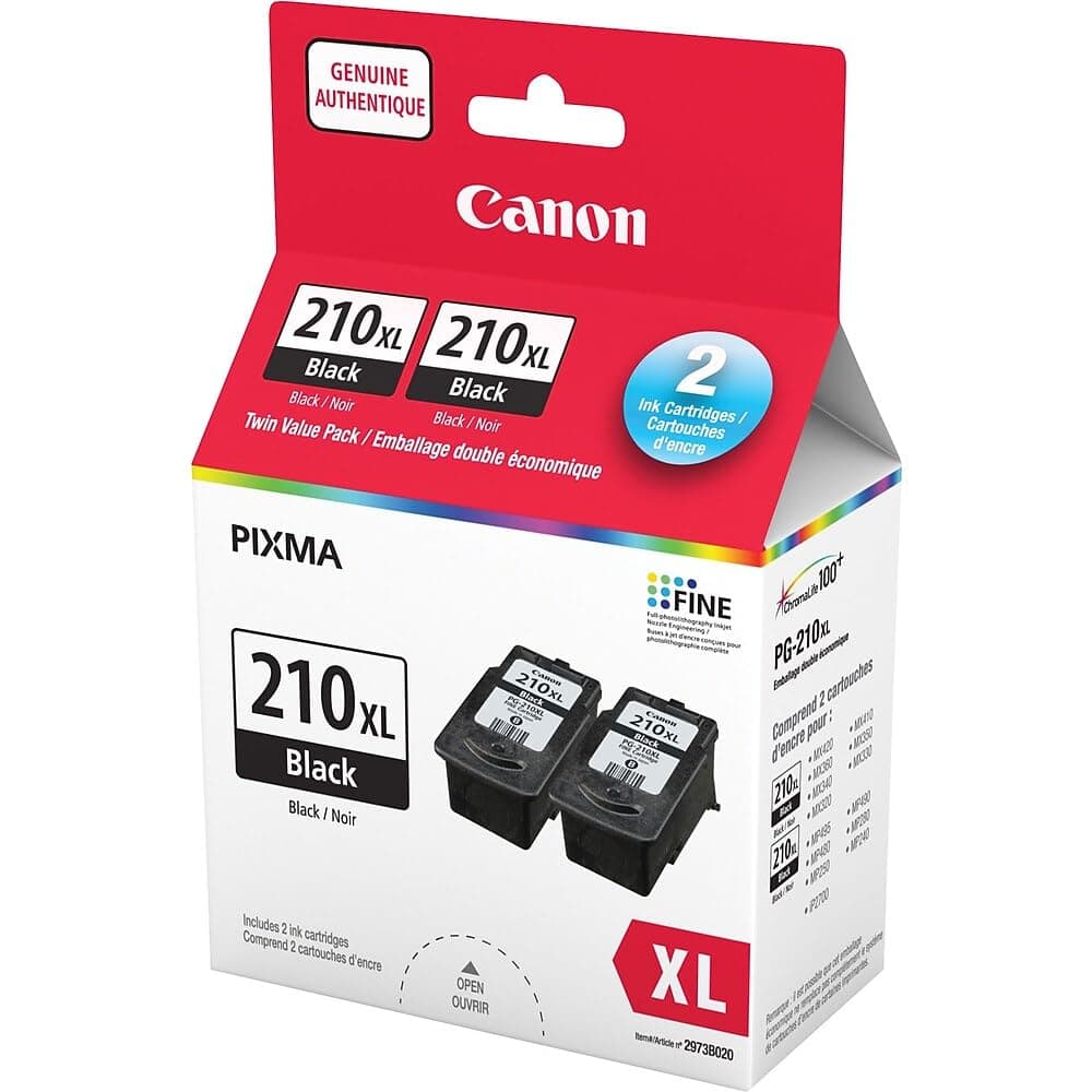 Canon PG-210XL Black Ink Cartridge Double Pack