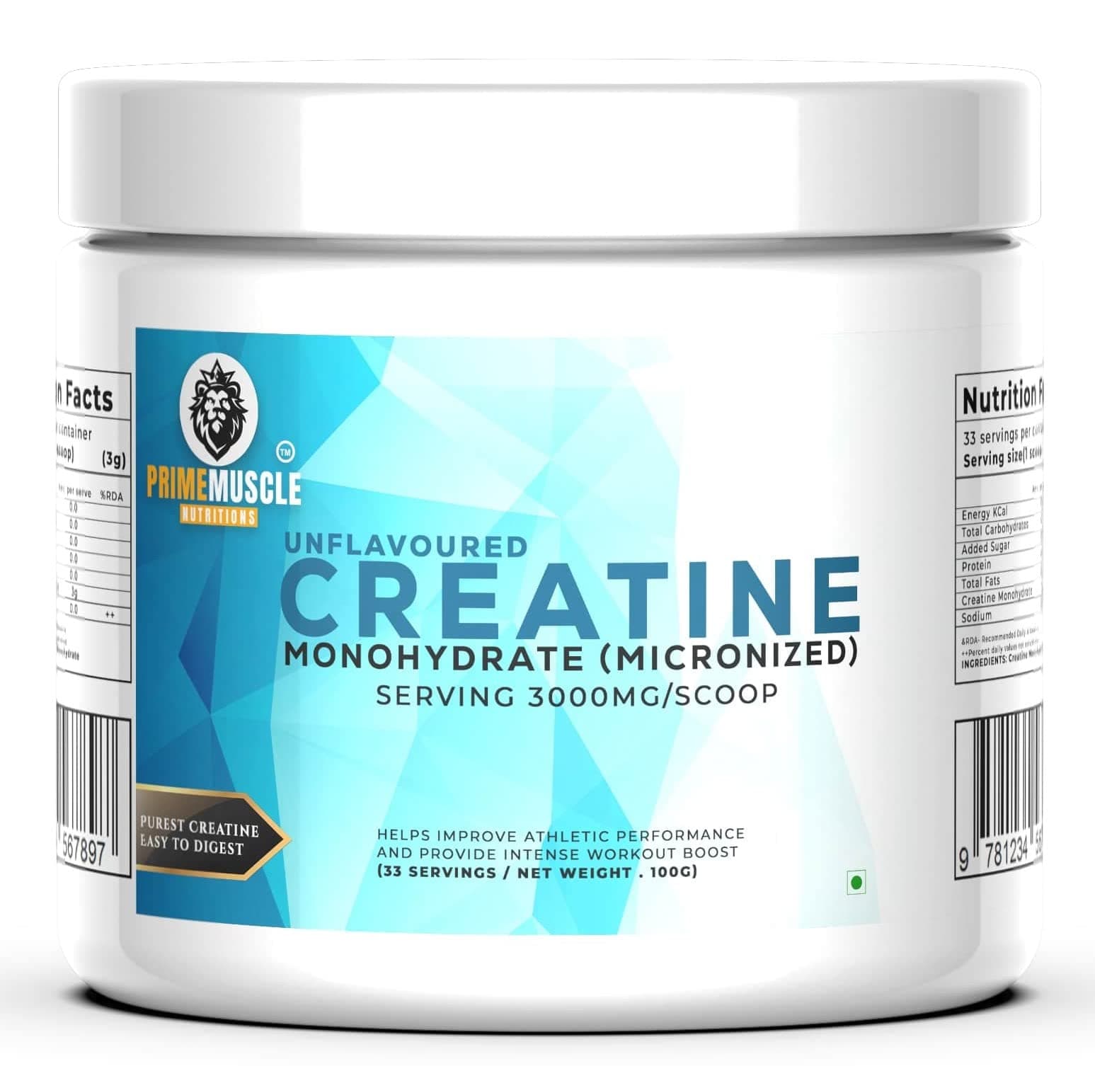 Creatine Monohydrate Powder (100 Gram, Unflavoured)