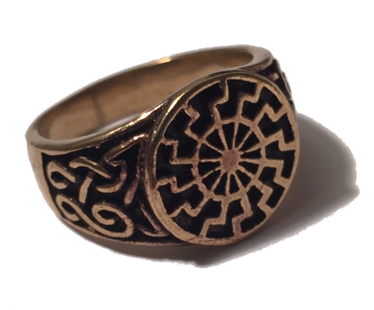 Black Sun – SEALING RING (in Bronze) Ring Size: 22/70