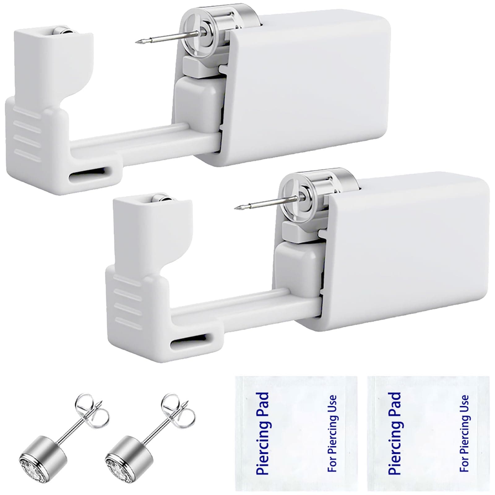 Ear Piercing Gun, Disposable Ear Piercing Kit with CZ Earring Stud, No Pain Easy Use at Home (3mm)