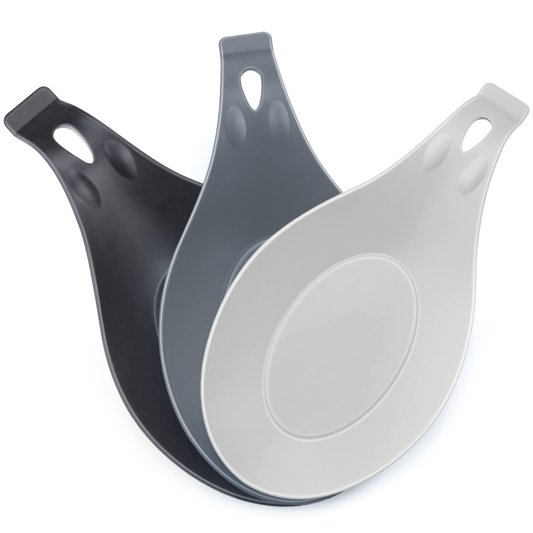 Spoon Rest for Stove Top, 3 Pack Large Silicone Spoon Holder for Kitchen Counter,Coffee Spoon Rest,Heat Resistant Cooking Spoon Holder Perfect Kitchen Gadgets for Kitchen Utensils Ladles