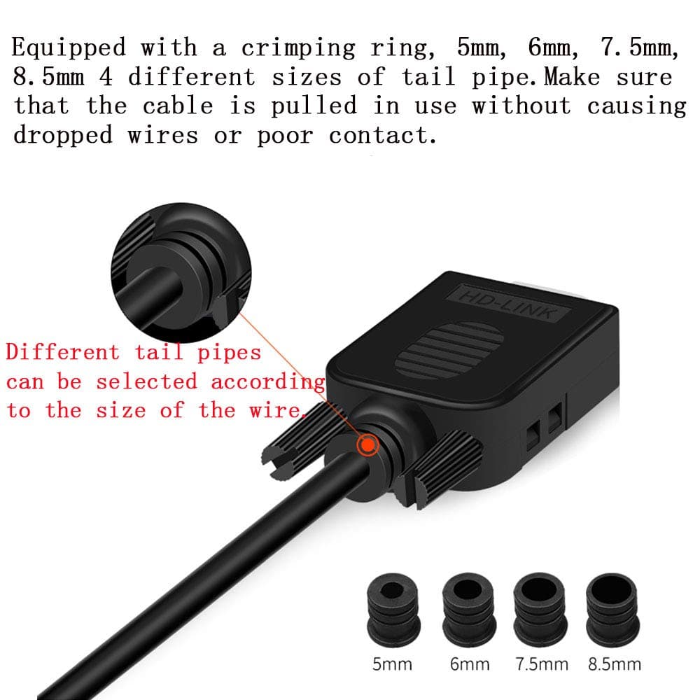 2PCS DB9 Solderless Connector, RS232 D-SUB Serial to 9-Pin Port Terminal Female Adapter Connector Breakout Board with Locking Housing