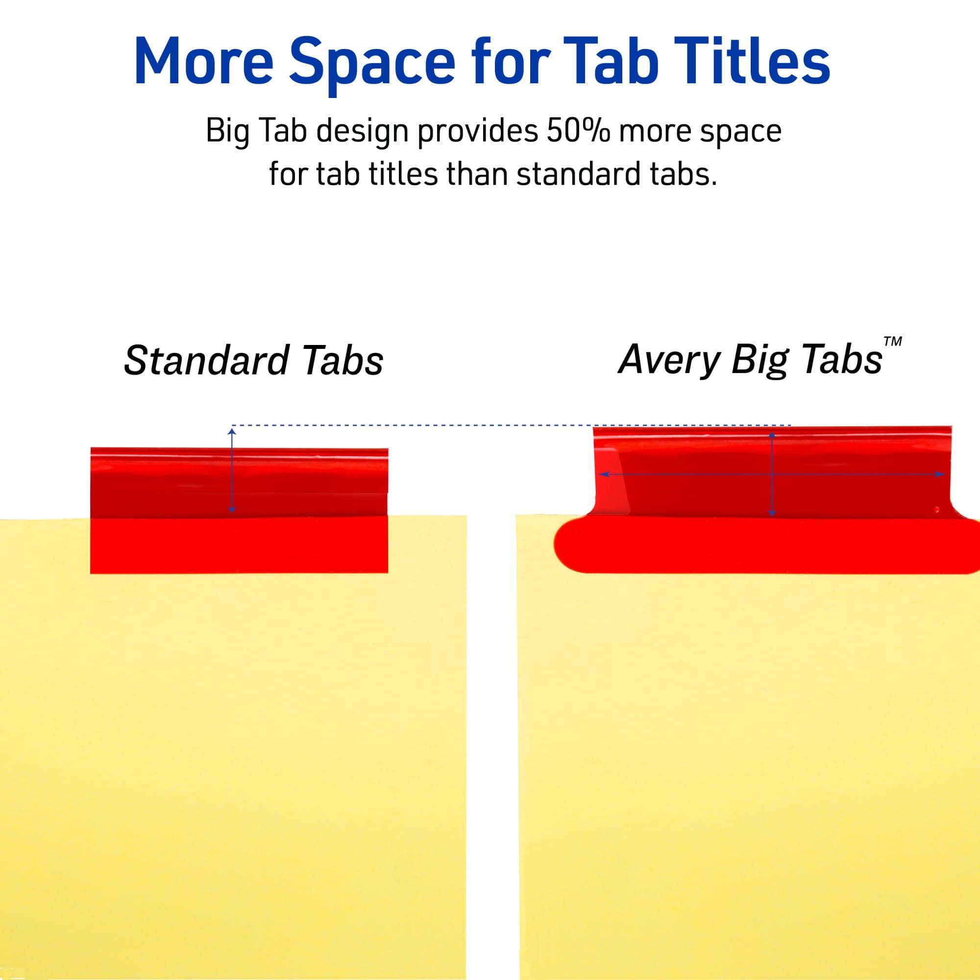 Avery 8-Tab Binder Dividers, Insertable Multicolor Big Tabs, 1 Set (11111)