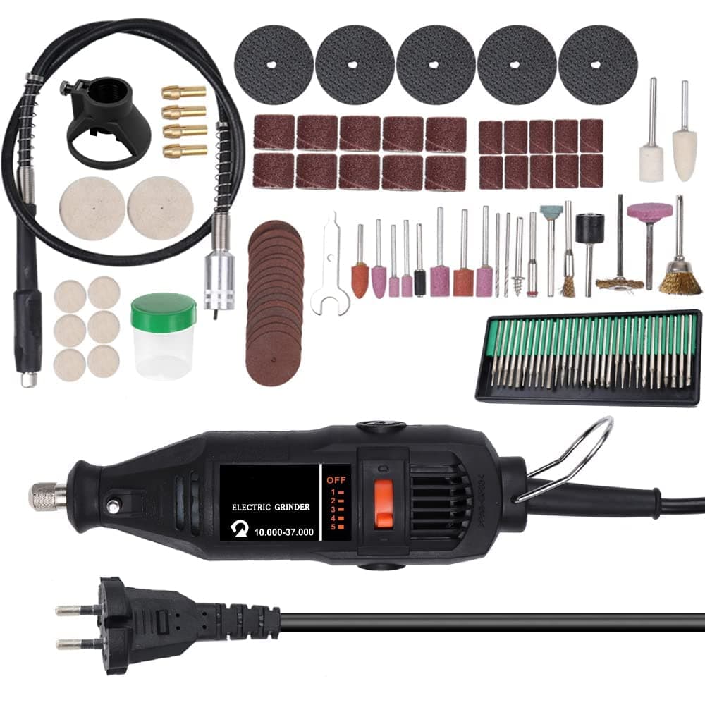 Rotary Tool 130W Handheld Electric Grinding Tool Set Rotary Drill Grinder Versatile Cutting Polishing Sanding Machine Bits Engrave Tools Kit