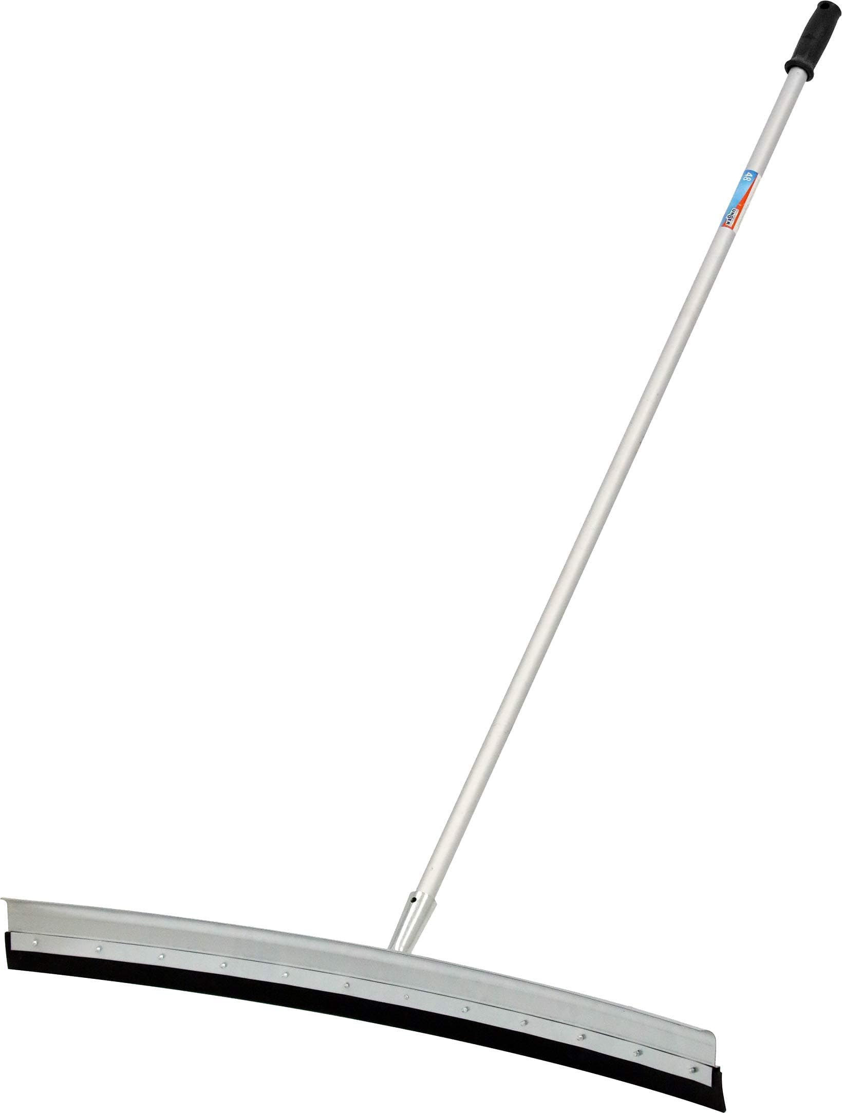 Unger Professional AquaDozer Max Kit – 36” Smooth Surface Curved Floor Squeegee & 48” Dual End Pole – Floor Scrubber, Floor Squeegee for Concrete Floors & Asphalt, Squeegee Broom
