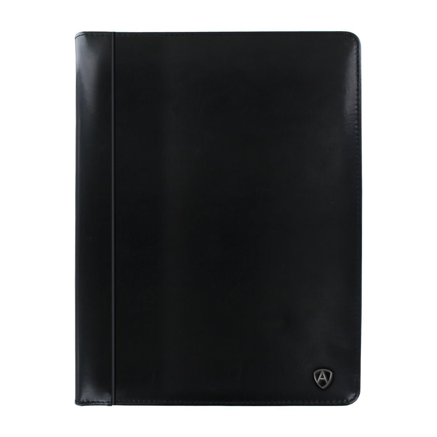 Armiger Executive Bonded Leather Professional Pad Folio with Letter Size Notepad - Black