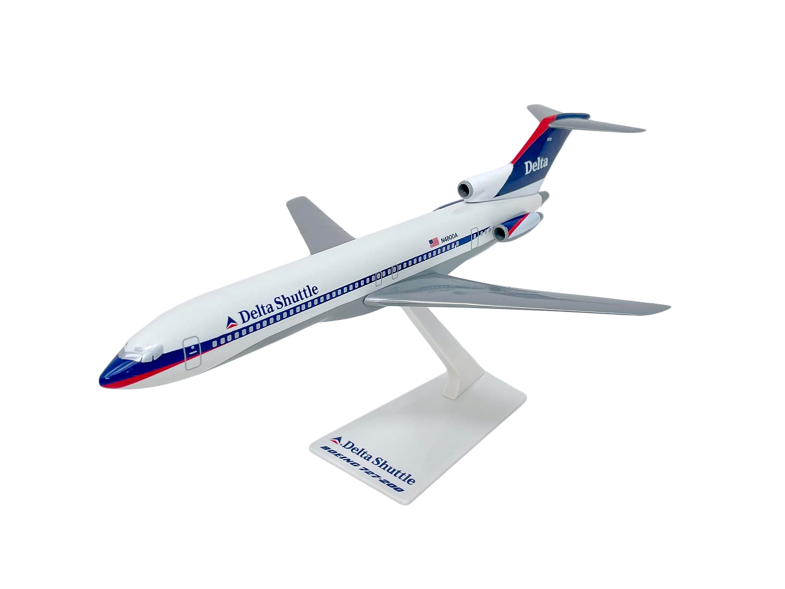 Flight Miniatures Delta Shuttle (97-00) 727-200 1:200 Scale - Plastic Snap-Fit Model Airplane - Collectible Replica of Delta Shuttle Airlines Aircraft Part# ABO-72720H-033