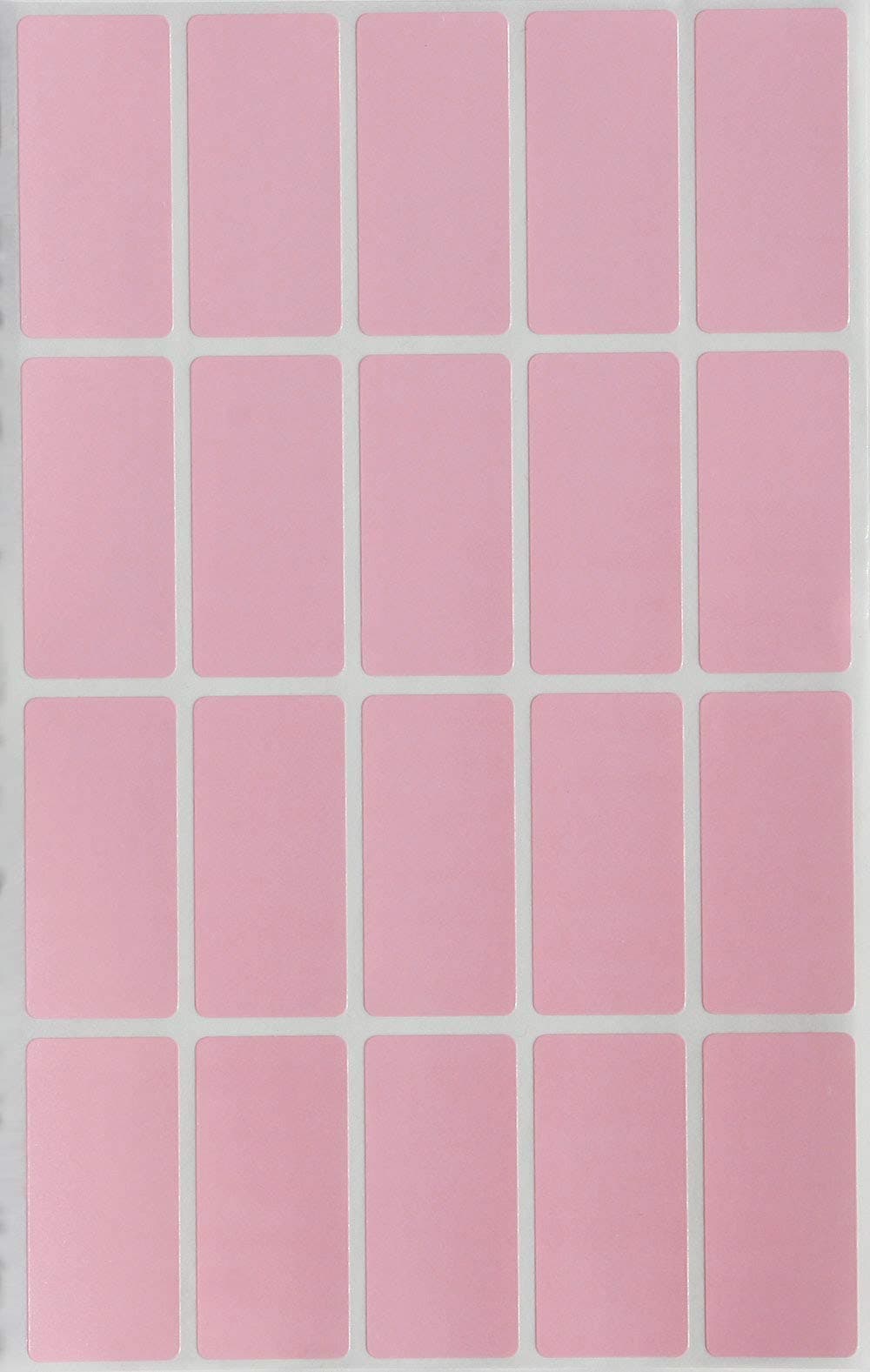 Royal Green Rectangular Pastel Pink Label Stickers Craft Adhesive Rectangles 40mm x 19mm (1.57 inch x 0.75) Great for Envelope Seals - 300 Pack