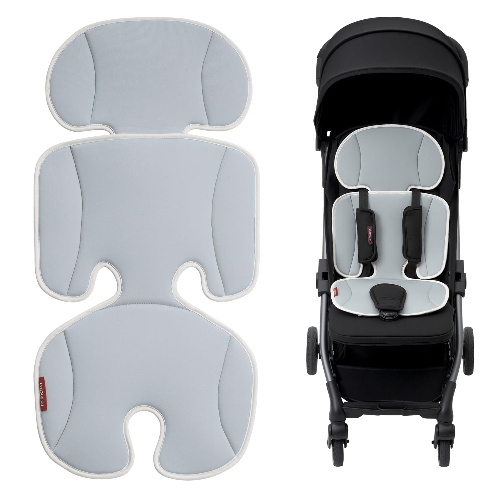 Stroller Cooling Pad | Universal Soft Cooler Pad, Breathable & Adjustable Car Seat Liner | Detachable 2-Piece Cooling Cushion | Fits Strollers, Car Seat, High Chair, Bassinet, Swing